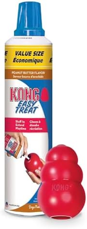 KONG Classic Toy and Easy Treat Peanut Butter Spray, 14 oz, Small Dogs
