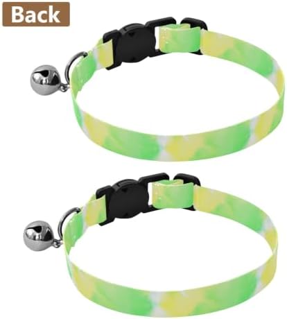 Watercolor Pastel Green Adjustable Buckle Pet Collar 2 Pack Comfortable Cat Collar