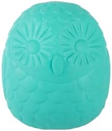 Fringe Studio You're A Hoot Turquoise Rubber Dog Toy, Pet Shop Collection (518046)