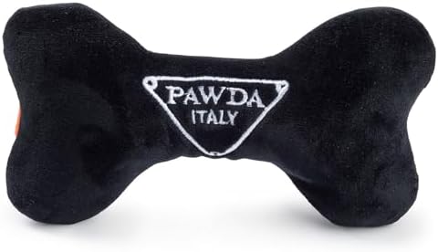 Haute Diggity Dog Pawda Bone Plush Dog Toy Designer Parody Stuffed Chew Toy