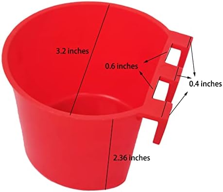 Pack of 40 Cage Cups Birds Feeders Seed Bowl Chicken Feeding Watering Dish Rabbit Water Food Hanging Wire Cages Box 8 oz Coop Cups for Pet Parrot Parakeet Game Fowl Poultry Pigeon