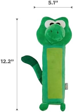 Outward Hound Bottle Bros Alligator Dog Toy, 12 Inch Plush Squeaky & Crackle Toy for Dogs, Interactive Fetch & Engaging Solo Play, Medium, Green