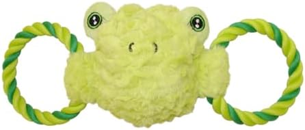 Jolly Pets Tug-A-Mal Frog Squeaky Tug Dog Toy, Large