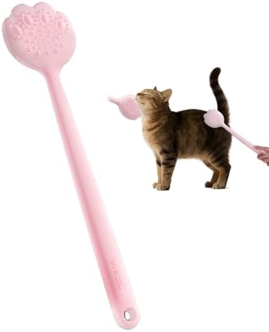 Cat Interactive Patting Massage Wand, Specially Designed for Cats That Enjoy Being Stroked on Tail Base and Hip Areas. It Provides Deep Massage Around the Cat’s Head and Gentle Patting on the Body