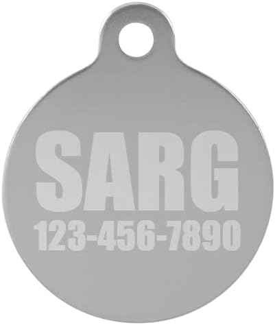 Signature Custom Laser Engraved Anodized Aluminum Pet ID Tags (Pink, Round 1 1/4")