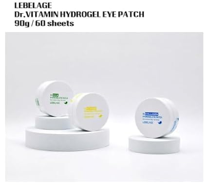 LEBELAGE Eye Patch Hydrogel 60 Sheets | Cooling Hydrogel Under Eye Patches with Gold | Moisturizing Eye Care for Daily Skincare Routine (Cica)