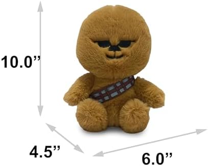 Buckle-Down Star Wars Squeaky Plush Dog Toy for Large, Medium & Small Dogs, Chibi Chewbacca Sitting Pose, 4.5" x 6"