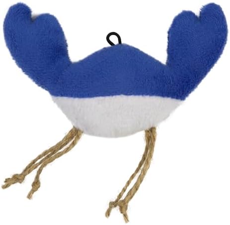 Mad Cat Be Bright Light Up Crab Cat Toy, Touch Activated LED Plush, Catnip