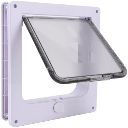 Fdit Rotating cat Door with Lockable Direction Control for Indoor Outdoor