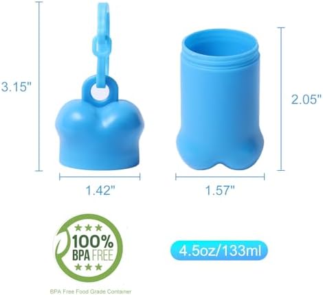 3 Pieces Portable Treat Holder Small | Mini Dog Treat Pouch for Training, Dog Treat Bag for Leash and Travel Treat Container Dispenser Airtight