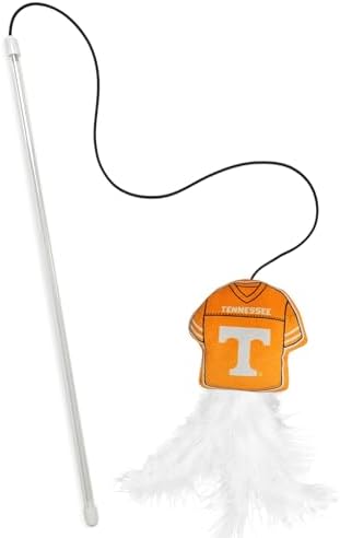 Pets First NCAA Tennessee Volunteers Team Jersey Wand with CAT NIP, Cat Toy Jersey Shaped Plush Teaser Toy for Cats & Kittens - Interactive Pet Toy for Play & Exercise
