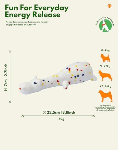 New Upgraded ETPU Hippos Dog Pool Toys, Water Floats Dog Pool Toy for Fetch Game, Dental Care Pet Toys, Long - Lasting Chew Toys for Dogs Teething Clean, Interactive Pet Toys for Outdoor Beach River