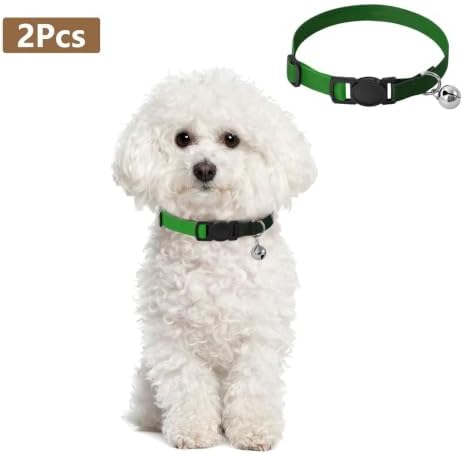 Green Gradient Adjustable Buckle Kitten Collar 2 Pack Cat Neck Collar