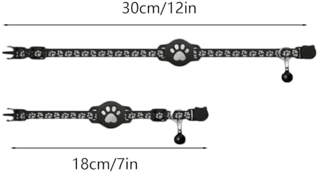 GPS Cat Collar Tracker, Smart Tag Waterproof for Find My, No Monthly Fee Advanced Tracking Solution for Small and Large Cats, Pet Device (Black_A)