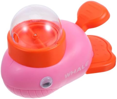 Whale Shaped Dog Treat Dispenser with Button, Abs Pink