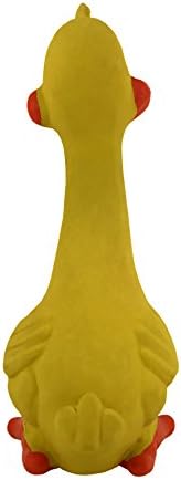 KINREX Dog Chew Toys - Duck Squeaky Toy - Yellow Duck Interactive Play Dog Toys -Yellow Rubber Squeeze Squeaky and Screaming Duck for Pets or Kids, Rubber Play Fetch, 7.5" Long