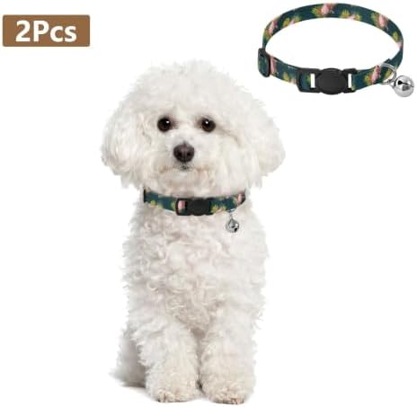 Cute Axolotls Dog Collar 2 Pack Collars for Cats Adjustable Length 10.6" to 17.1"