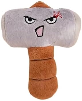 2pcs Funny Expression Squeaky Plush Dog Toy Interactive Bite Resistant Pet Toy for Small Medium(Kitchen knif 2pcs)