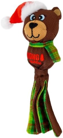KONG Holiday Wubba Dog Toy (Bear, Small)