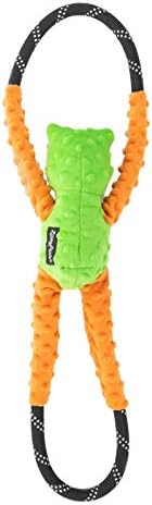 ZippyPaws RopeTugz Durable Dog Pull Rope Toy - Frog