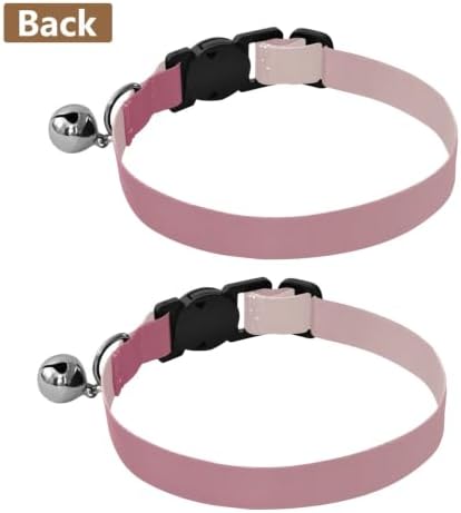 Pink Gradient Dog Collar with Bell 2 Pack Dog Collar Adjustable 10.6 to 17.1 Inches