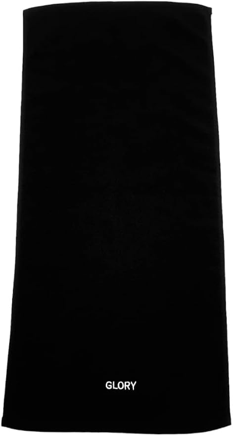 Glory Gym Towel - 100% Organic Cotton - Soft and Absorbent for Gym, Yoga, spa Dimensions (29.52 X 13.78 inch) 570 GSM (Black)