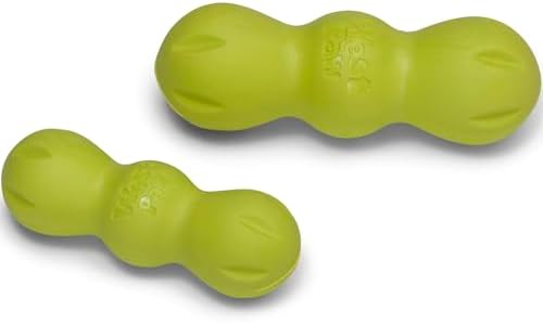 WEST PAW Zogoflex Rumpus Dog Chew Toy – Floatable Toy for Dogs, Aggressive Chewers – Puppy Chewing Toys for Catch, Fetch – Recyclable, Dishwasher-Safe, Medium 6.25", Granny Smith