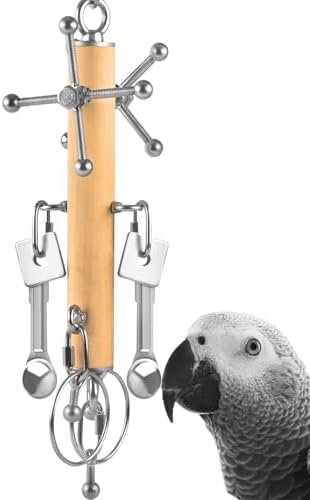 KATUMO Bird Toys, Parrot Pull Spoons, Spinning Toys for Small to Large Parrots