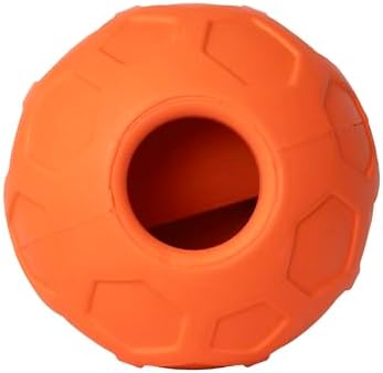 Chuckit! Tumble Teez Dog Treat Puzzle Toy, Medium, Orange – Interactive Tumble‑Shaped Treat & Chew Puzzle Pod for Dogs 20–60 lb – Durable Rubber Fetch Toy with Interior Treat Chamber – Pack of 1