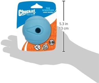 Chuckit! The Whistler Ball Dog Toy, Large 3 Inch, for Dogs 60-100 Pounds
