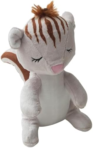 SNUG AROOZ Shea the Squirrel Plush Dog Toy with Repair Patch – Fun, Engaging & Squeaky – Made from Recycled Materials – Perfect for Active Play & Chewing
