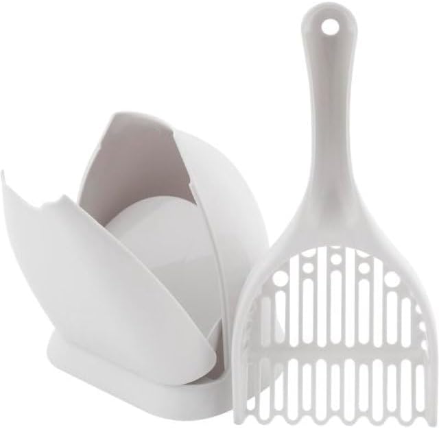 Petmate Scoop N' Hide Cat Litter Scoop, White | with Discreet Litter Scoops Holder