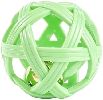 Dog Ball Toy with Bell for Small Dogs& Puppy, Small Dog Ball for Boredom Relief & Teething, TPR Chew Resistant Interactive Fetch Toy.