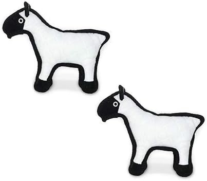 TUFFY® : 2 Pack Jr Sheep Dog Toy: Ultra Durable Plush Toy with Multiple Layers & Reinforced Seams, Washable and Floats, Original Construction