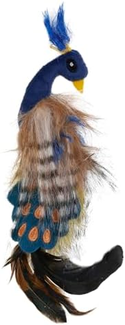 Pet Zone Pretty Peacock Feathered Plush Cat Toy with Catnip, Pack of 1