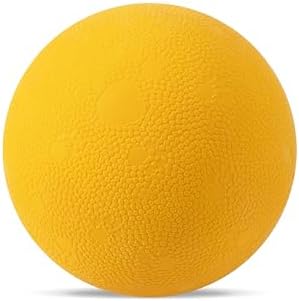 OllyDog Happy Camper Ball, Solid Rubber Bouncy Ball for Dog Aggressive Chewers, Natural Rubber, for Dogs Under 50lbs, 2.5 Inches Diameter (Mango)