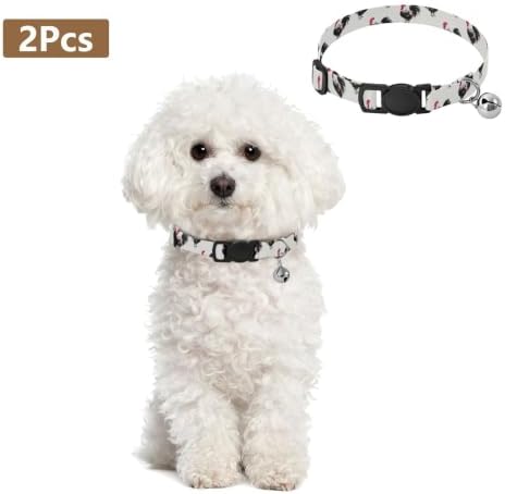 Black Roosters Adjustable Buckle Cats Collar 2 Pack Collars for Puppies