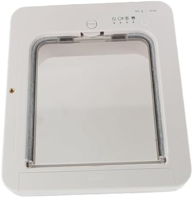 Microchip Cat Door, Automatic Unlocking Weatherproof (White +