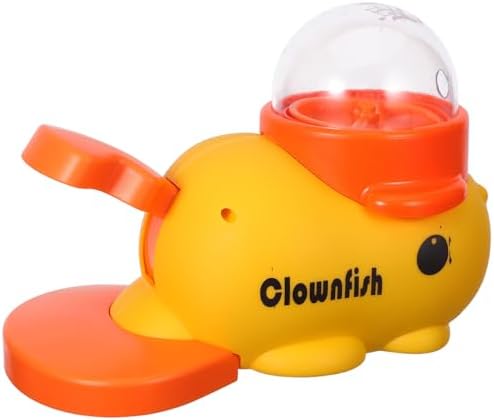 Gadpiparty Interactive Made of Sturdy Abs Material Dog Treat Dispenser Clownfish Shaped with Food Dispensing and Press Rotate Mechanism for Home Use and Outdoor Activities