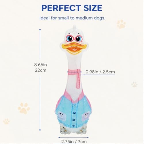 Molaxpet Funny Squeaky Dog Toy Cute Costumed Duck Design Chew Toys for Pet