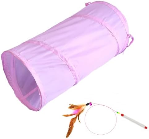iCAGY Cat Tunnel for Indoor Small Cats Kittens Rabbits, Foldable Tube Toys