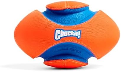 Chuckit! Fumble Fetch Dog Football, Small, Orange and Blue