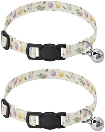 Cute Rabbits Ears Collar for Cats, 2 Pack Dog Collar with Bell