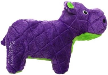 MIGHTY- Safari Hippo - Squeaker-Multiple Layers. Made Durable, Strong & Tough. Interactive Play Dog Toy (Tug, Toss & Fetch). Machine Washable & Floats