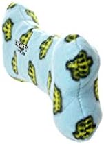 MIGHTY Tuffy 2 Pack Bone Dog Toy: Ultra Durable Plush Toy with Multiple Layers & Reinforced Seams, Washable and Floats, Vinyl Bone & Fleece