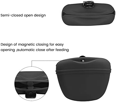 AUDWUD Silicone Dog Treat Pouch with Clicker Magnetic Closure Secure Clip