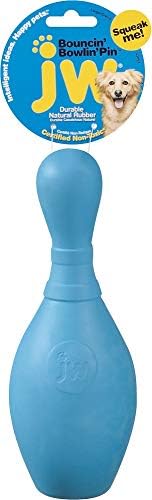 JW Pet Bouncin' Bowlin Pin Dog Toy, Large (Assorted Colors) (Pack of 2)