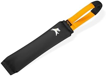 OllyDog Tugger | Dog Tug Toy for Tug of War & Training | Durable Bite Pillow | Eco-Friendly Recycled | Handle | Medium Large Dogs (Raven)