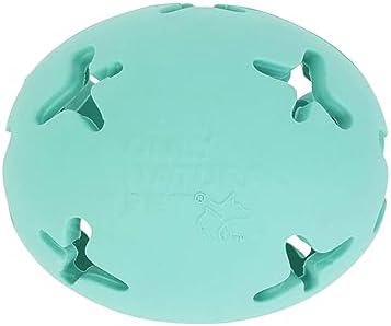 Only Natural Pet Rubber Boredom Buster Treat Stuffer Dog Toys - Interactive Stuffable Feeder Dispenser Fillable Durable Play Puppy Medium Large XS Chew Pup Hide Holder Easy Refill -RubberBall/Teal