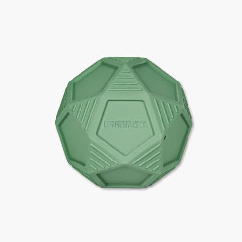 Dog Friendly Co. Penta Ball, Treat Dispensing Dog Toy (Small, Dark Green)